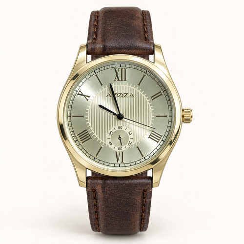 Azoza armbanduhr herren gold - herren,