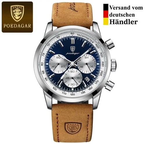Leder armbanduhr poedagar - armbanduhr,