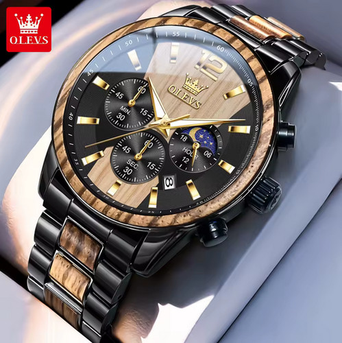 Männeruhr edelstahl holz - edelstahl,