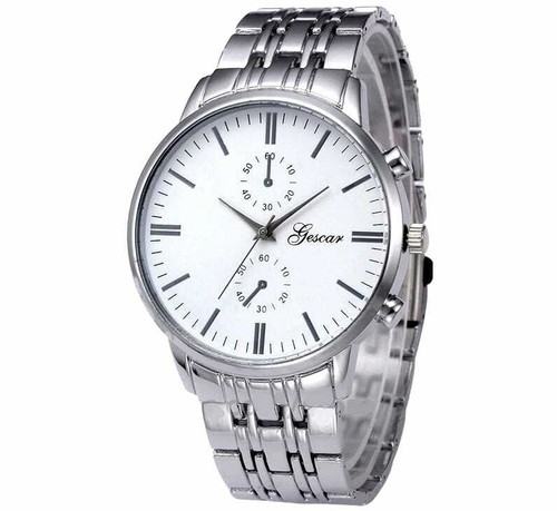 Herren armbanduhr silber luxus - armbanduhr,