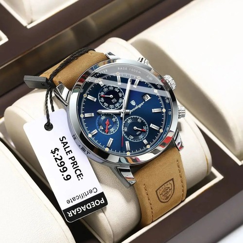 Luxus herren leder armbanduhr - luxus,