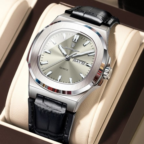 Herren uhr luxus lederarmband - uhr,